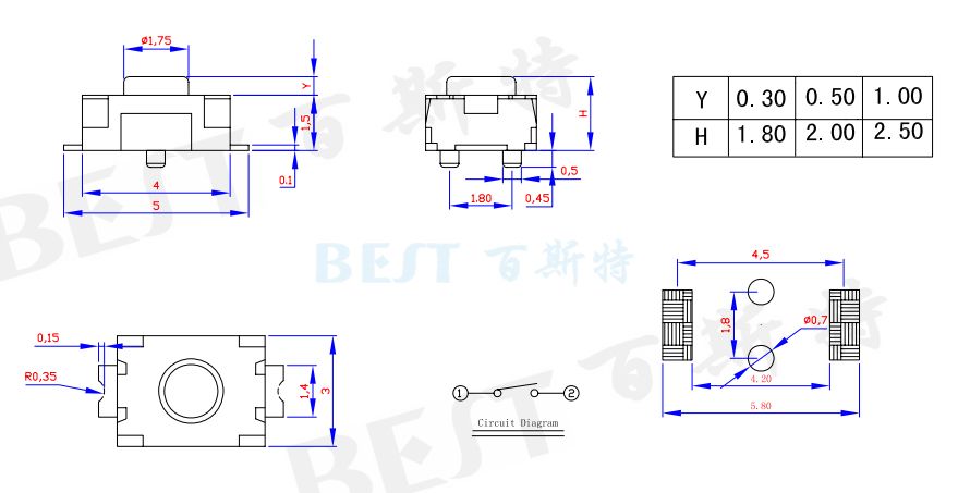 輕觸開關(guān)TS-1185E